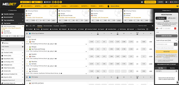 MelBet online betting